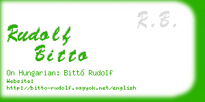 rudolf bitto business card