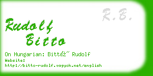 rudolf bitto business card